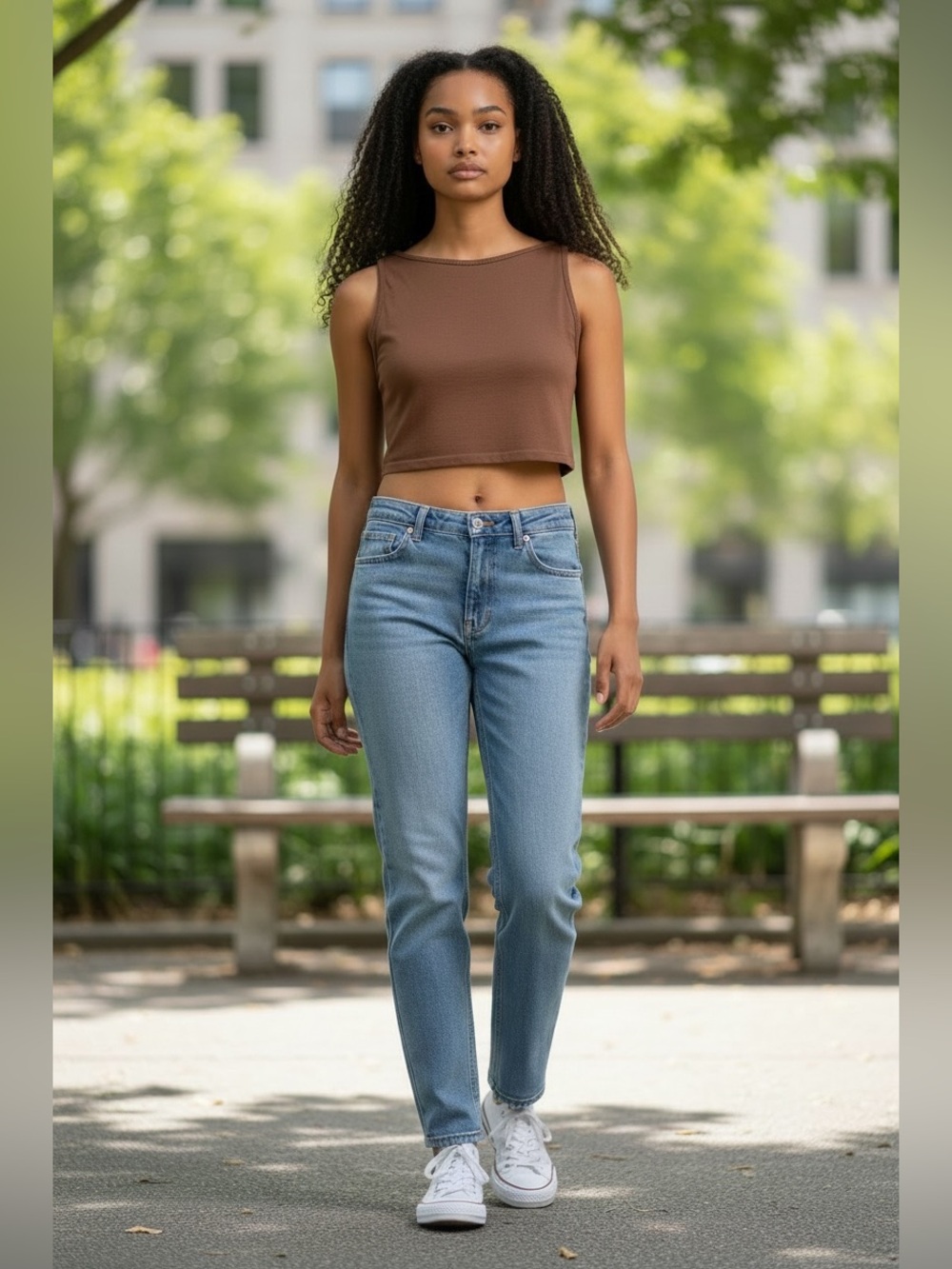 Free People Brown Stretch Sleeveless Crop Tank XS/S
